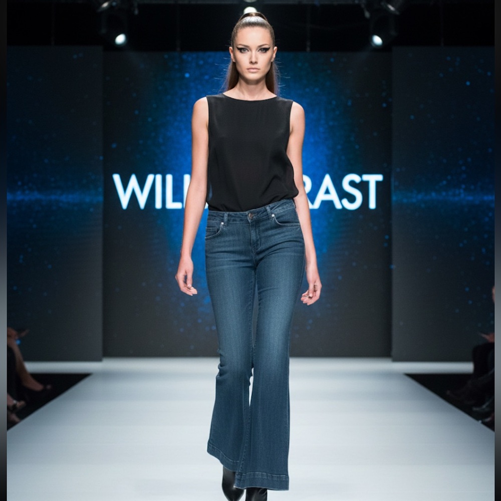 Authentic William Rast designer flare denim jeans sz 27